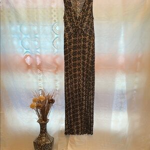 Elegant Black and Brown Women's Dress